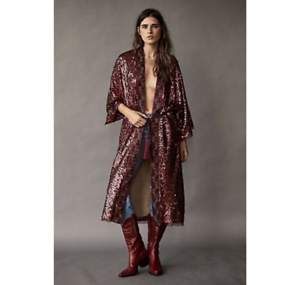 New Free People Sequin Embroidered Light Coming - Picture 1 of 7